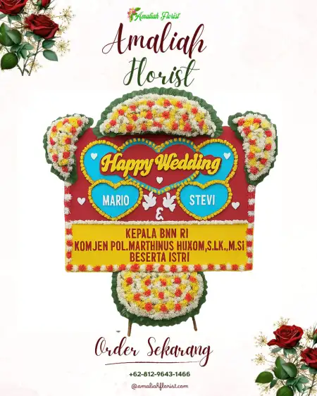 Papan Bunga Pernikahan Wasile Tengah